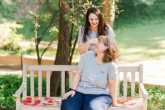 donna and bret on a bench