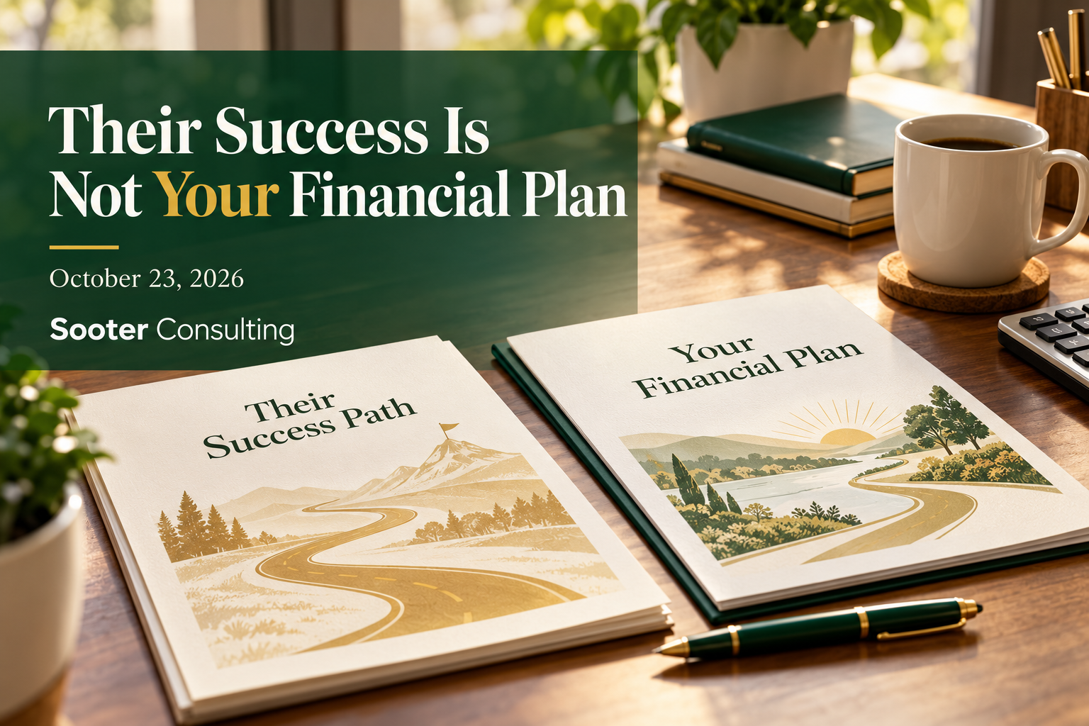 Not Your Financial Plan Their success is not your financial plan october 23rd sooter consulting